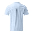 thumbnail image 4 of BOBOGOJP Mens Shirt Stretch Short Sleeve Basic Formal Shirts Solid Business Button Down Shirts,Blue XXL, 4 of 4