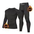 thumbnail image 3 of POP CLOSETS Men's Long Johns Thermal Underwear - Winter Warm Fleece Lined Base Layer Set for Cold Weather Tops & Bottoms, 3 of 6