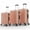 Rose Gold, variant on IVV 3 Piece Luggage Set, Hardside Lightweight PP Suitcase Set with Spinner Wheels, Non-TSA Lock, Adjustable Handle, (20"/24"/28", Dark Green)