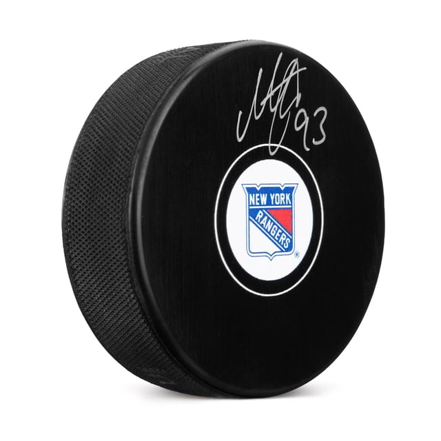 Mika Zibanejad Palet de Hockey New York Rangers Autographié