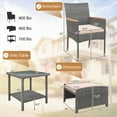 thumbnail image 3 of Gymax 5 Pieces Wicker Patio Furniture Set PE Rattan Porch Chairs w/ Ottomans, 3 of 10