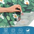 thumbnail image 5 of Yayeee Kitchen Curtains Tier Set of 2 Light Filtering 57"x36" Over Sink Window Panels, Small White Flowers, 5 of 7
