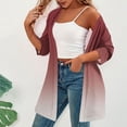 thumbnail image 4 of Womens Half Sleeve Open Front Cardigan Summer Shrugs Print Outerwear Casual Fashionable Vacation Cardigans, 4 of 6