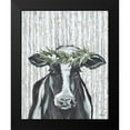 thumbnail image 2 of Norman, Michele 20x24 Black Modern Framed Museum Art Print Titled - Wanda the Winter Holstein, 2 of 5