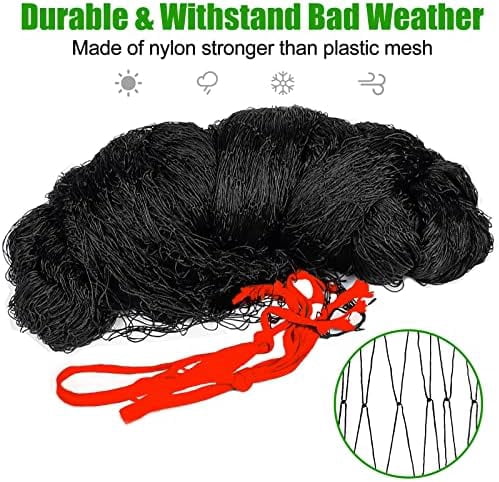 Bird Netting for Chicken Coop-50x50ft Poultry Netting Over Chicken Run & Chicken Pen, Heavy Duty 2.4” Mesh Garden Net for Blueberry Bushes, Fruit Trees and Vegetable Against Birds, Deer, Squirrels