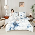 thumbnail image 4 of jejeloiu Country Floral Bedding Comforter Set,Natural Plant Twin Comforter Sets,White Blue Bedding Set For Adults,Luxury Bedroom Decor Reversible,2-Piece, 4 of 8
