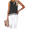 thumbnail image 2 of Women'S Summer Knit Tank Tops Racerback High Neck Sweater Vest, Dressy Casual Outfits, 2 of 8