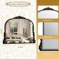 thumbnail image 4 of BEAUTYPEAK 36"x 27" Arched Vanity Mirror Vintage Decor Mirror Wall Mounted, Antique Bronze, 4 of 8