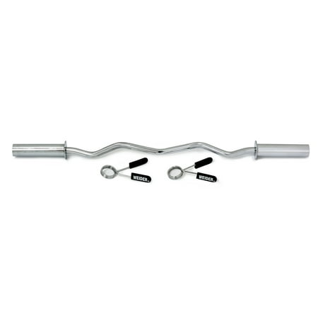 Weider Olympic Curl Bar with Textured Hand Grips (Best Olympic Bar For The Money)