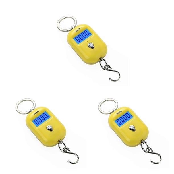 Riwesomey Báscula colgante Digital de 25Kg x 5g, Mini báscula electrónica con gancho para equipaje, retroiluminación LCD, cocina, Steelyard, Type3 NO3 Riwesomey CBP018576