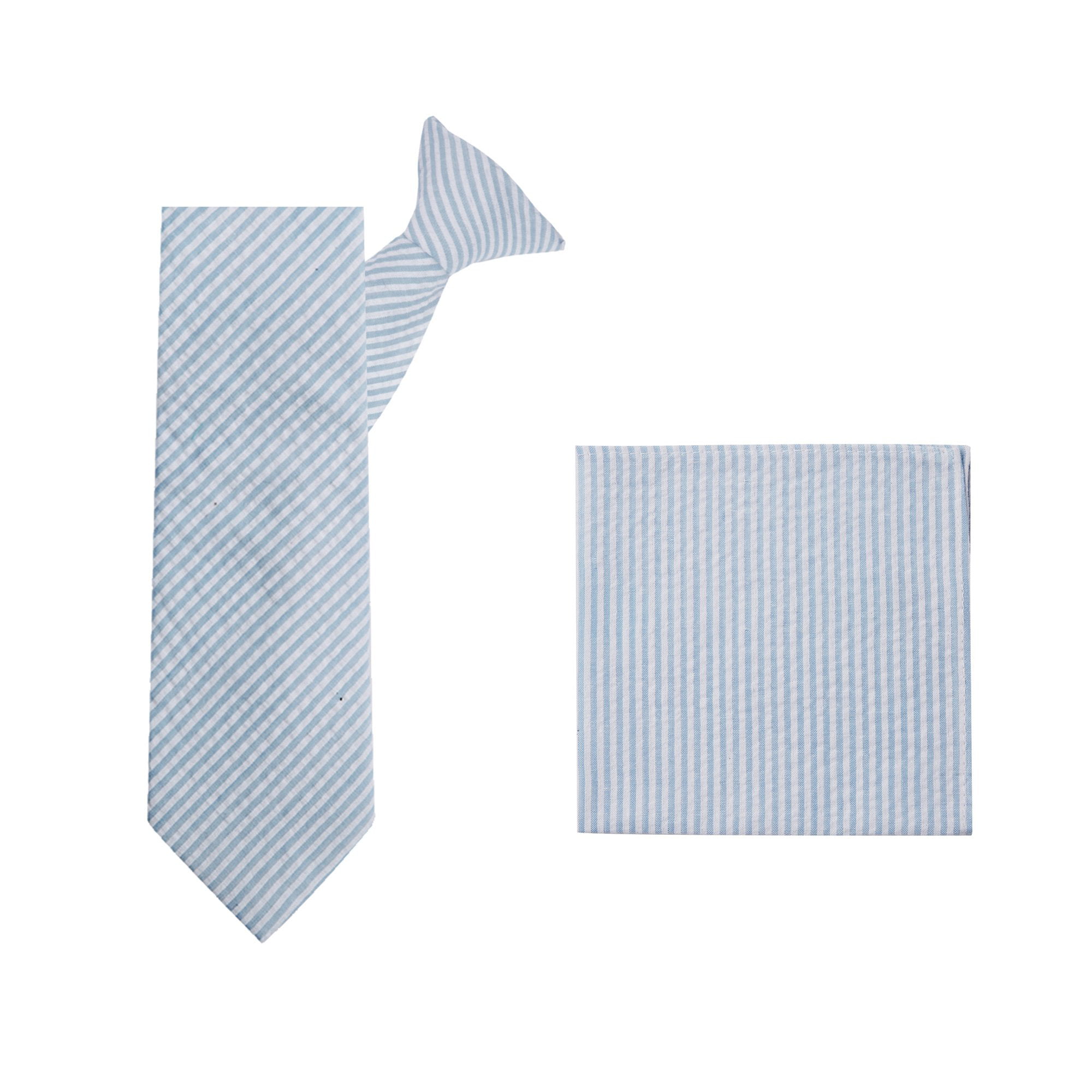 Jacob Alexander Boys' 11 inch Clip-On Seersucker Striped Pattern Neck Tie