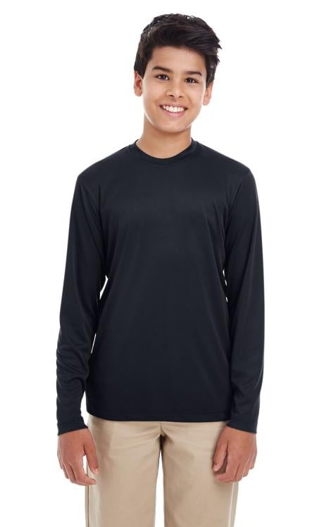 Team 365 TT11YL T3 Youth Performance LS TEE Black L