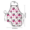 thumbnail image 2 of Apron for Men Women, Cartoon Cute Cow Flower White Waterproof Chef Kitchen Baking Apron with Long Ties, Aprons for Cooking, Baking and Gardening, Kitchen Collection, 2 of 5