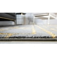 thumbnail image 5 of Marilyn Monroe Runner Geometric Modern Area Rug, Gray/Gold, 2" x 10", 5 of 8