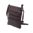 thumbnail image 2 of Genuine Leather Organizer Purse Mini Handbag Travel Bag Zippered Shoulder Purse, 2 of 6