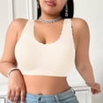 thumbnail image 4 of Hilenly Plus Size Jelly Bra Soft No Underwired Bra Cross Back Seamless T Shirt Bra Comfort Everyday Bra, 4 of 7