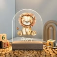 thumbnail image 4 of Personalized FREE Custom Cute Lion Night LED Lamp For Kids Room, Baby Gift, Girls Boys Night Light, Bedroom Nursery Decor, Night Light Gift, 4 of 7