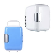 2pcs 4L Mini Car Fridge Makeup Storage Refrigerator Warmer for Home Travel