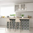 thumbnail image 6 of Mi Alma Green/Brown Retro Floral Peel & Stick Tiles - Vinyl Backsplash 8x8, 6 of 11