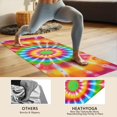 thumbnail image 4 of Colorful Tie Dye Spiral Mandala Hot Yoga Mat Towel Non Slip for Hot Yoga - Quick-Drying Yoga Mat Cover with 4 Corner Pockets with Travel Bag - Hot Yoga Towel Non Slip 70"x26", 4 of 6