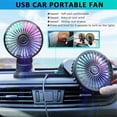 thumbnail image 3 of 360° Adjustable Dual Head USB Cooling Air Low Noise Fan With Light, 3 of 5