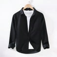 thumbnail image 3 of Men's Casual Cotton and Linen Long Sleeve Shirt, 3 of 12