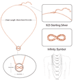 thumbnail image 4 of Necklaces for Women Sterling Silver Infinity Halo Jewellery Necklace Silver Pendant Chain Valentine's Day Presents for Her Christmas Anniversary Birthday Gifts for Women Girlfriend Mum Wife, 4 of 6