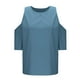 thumbnail image 5 of Vestidos Casuales Para Mujer, Blusas De Mujer De Moda Blusa holgada con hombros descubiertos y cuello redondo con mangas cortas para mujer, 5 of 6