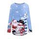 thumbnail image 5 of Puntoco Mujer Moda Suelta Manga Larga Cuello Redondo Blusa Navidad Impresión Camiseta tops Puntoco Puntoco-3240, 5 of 5