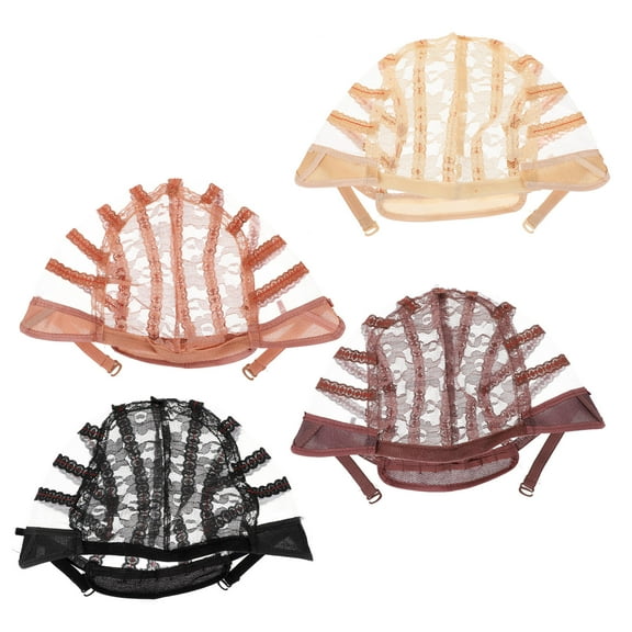 OATIPHO 4Pcs Creative Wig Caps Breathable Elastic Hairdressing Net Accessory