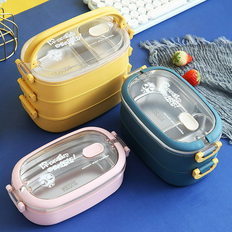 Multilayer plastic microwave oven lunch box, office vehicle heated lunch  box