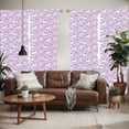 thumbnail image 2 of Ambesonne Unicorn Window Curtains, Magic Forest, Each 28" W x 63" L, Purple, 2 of 5