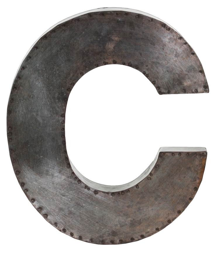 “C” Metal Alphabet Wall Decor Letter - Walmart.com