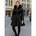 thumbnail image 5 of Women Premium Lightweight Winter Puffer Jacket Quilted Down Black Jacket-S, 5 of 9