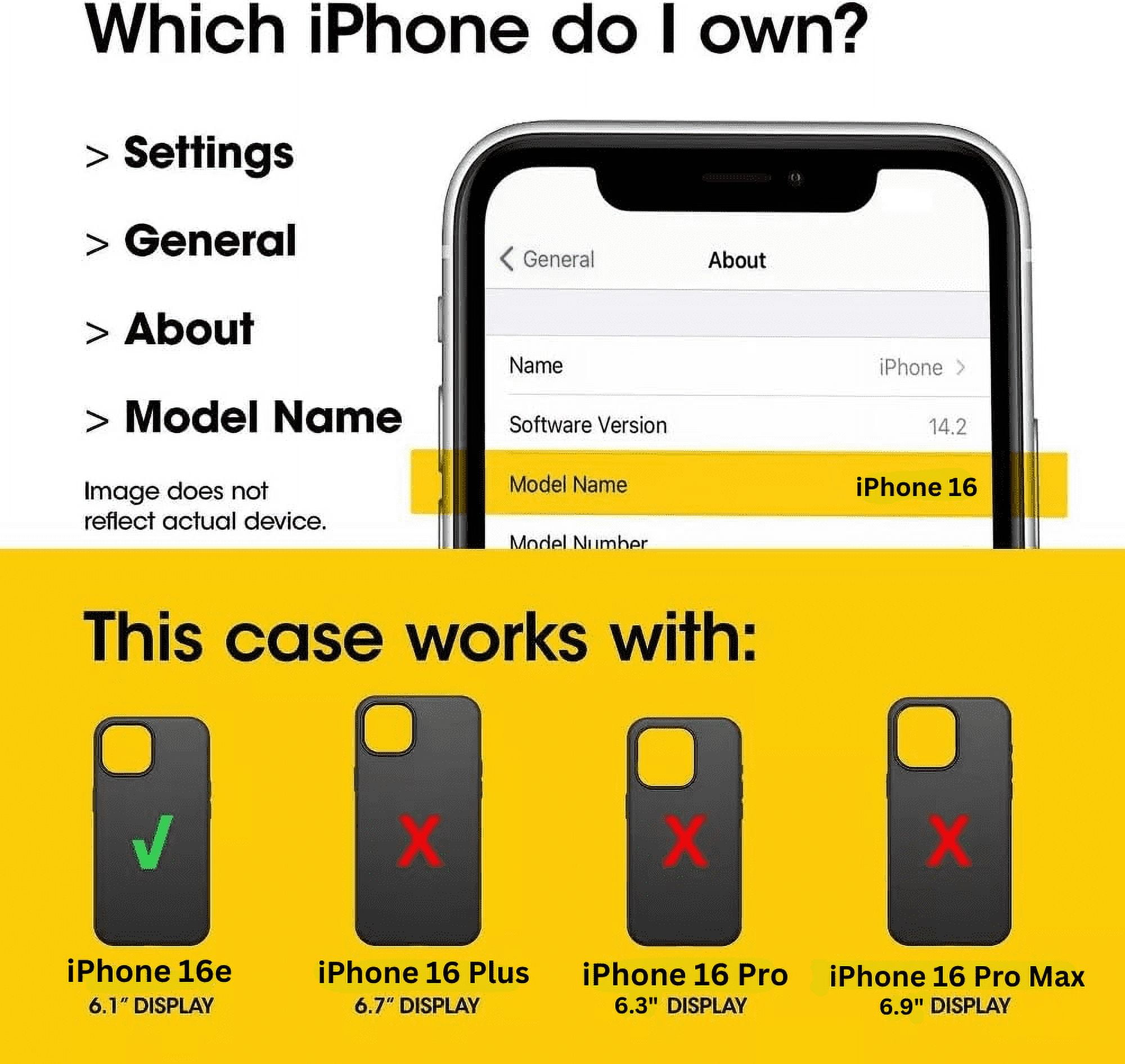 OtterBox iPhone 16e (Only) - Commuter Series Case - Black - Slim & Tough - Pocket-Friendly - with Port Protection - Non-Retail Packaging