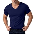 thumbnail image 2 of Agkizg Men Compressions Ice Silk T Shirts, V Neck Short Sleeve Solid Seamless Tops High Stretch Quickly Dry Athletic Tees for Gym Workout Outdoor Running Summer Undershirts, 2 of 6