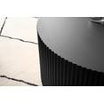 thumbnail image 6 of 35.43 inch Round Coffee Table, Contemporary Cocktail Table with Handcrafted Relief, Modern Circle MDF Center Table Sofa Table for Small Space Living Room Bedroom, Matt Black, 6 of 7