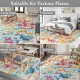 thumbnail image 5 of Washable Abstract Area Rug, 6' x 9' Boho Living Room Bedroom Rug Modern Non-Slip Non-Shedding Low Pile Throw Rug for Dining Room Home, Milticolor, 5 of 6