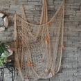 thumbnail image 2 of Decorative Fishing Net Seashell Fish Netting Wall Beach Party Decoration Home Garden Decor Net, 2 of 6