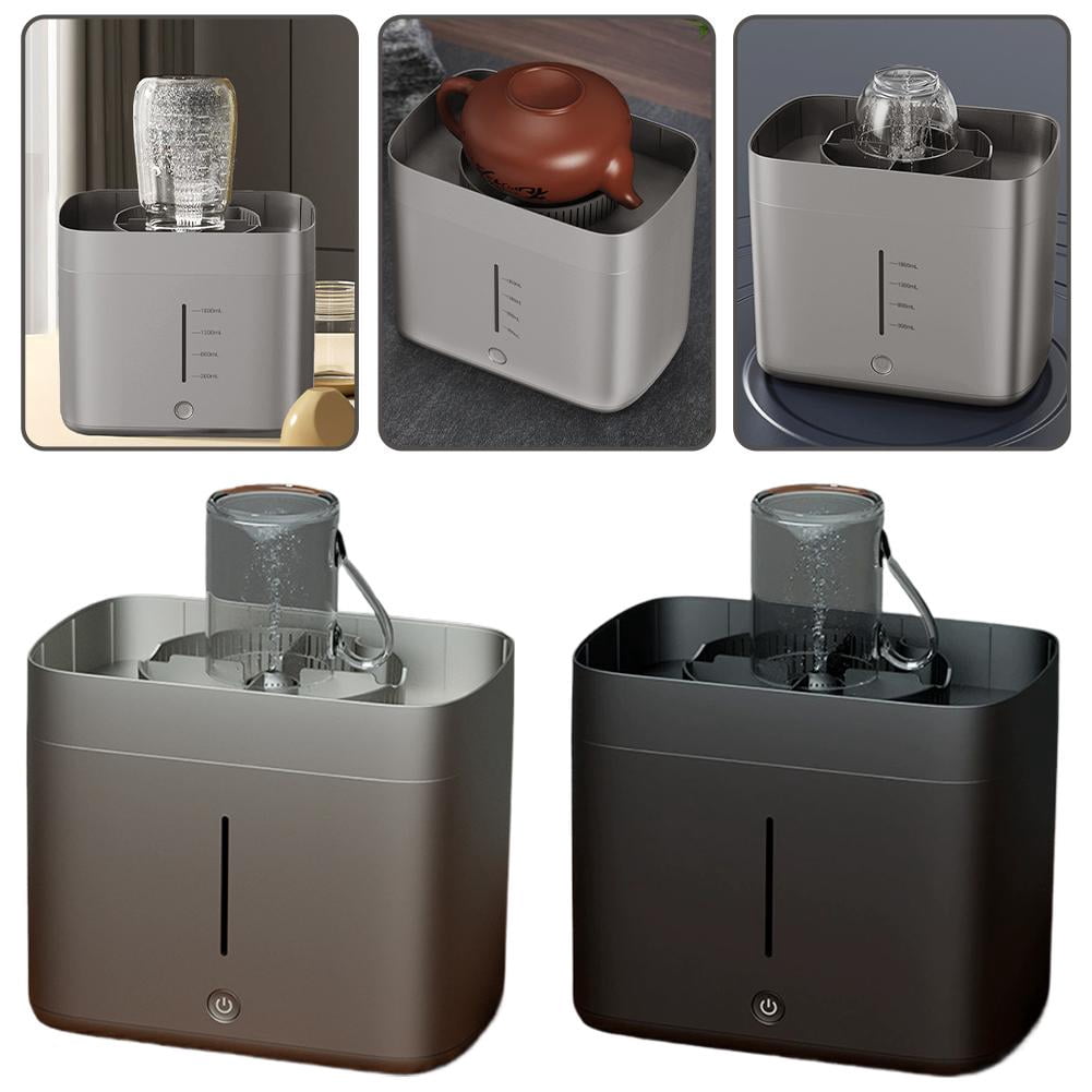 Electric Glass Rinser Tea Cup Washer | Desktop Automatic Cup Washing Machine with 1.6L Water Tank | High Pressure Jets for 3-10cm Diameter Cups | Portable Bottle Washer for Home, Bar & Coffee Shop