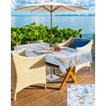 thumbnail image 5 of Fsddascl Coastal Starfish Outdoor Tablecloth - 60x84 Inch Rectangle Dining Table Cover, Blue Summer Beach Nautical Ocean Waterproof Outdoor Table Cloth with Umbrella Hole & Zipper for Picnic/Patio, 5 of 7