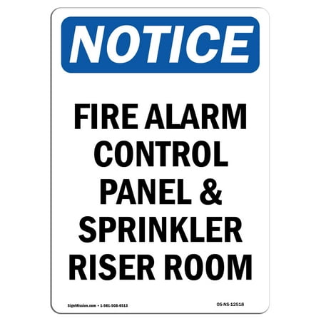 OSHA Notice Sign - Fire Alarm Control Panel And Sprinkler 18