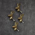 thumbnail image 5 of Juego de 4 pomos para cajones con forma de conejo, de metal, estilo Brook and Birch, 5 of 5
