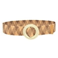 thumbnail image 2 of Womens Striped Printed Woven Elastic Summer Belt Skinny With Wood Buckle, 2 of 4
