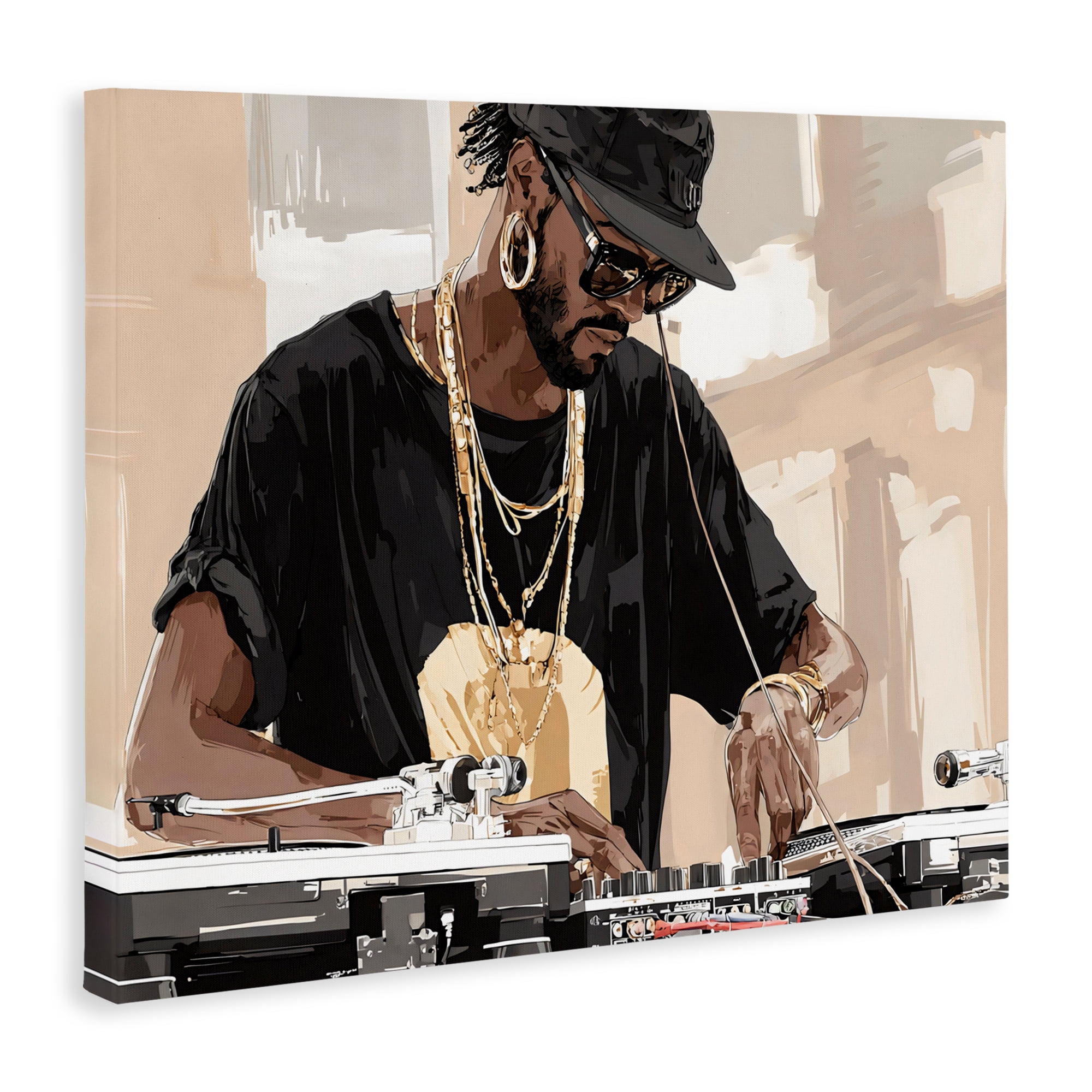 Stupell Industries Timeless DJ with Urban Rhythm Canvas Wall Art, design by Franklyn Gregory