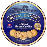 Royal Dansk Danish Butter Cookies, Premium Assorted Cookies in Gift Tin, Great for Sharing and Gifting, 12 oz