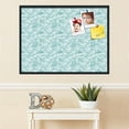 thumbnail image 3 of PinPix 40x30 Custom Cork Bulletin Board White Aqua Poster Board Has a Fabric Style Canvas Finish, Framed in White Aqua, by ArtToFrames (PinPix-1876), 3 of 5
