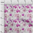 thumbnail image 1 of oneOone Cotton Cambric Fuschia Pink Fabric Flower Watercolor Dress Material Fabric Print Fabric By The Yard 56 Inch Wide, 1 of 4