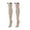 Khaki, variant on Xijirk Solid Bear Face 3D Pom Pom Decor Over The Knee Socks Soft Cozy Plush Knit Socks for Indoor Lounging Size:One Size