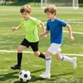 thumbnail image 6 of Toptie Big Boys Youth Soccer Short, 8 Inches Running Shorts with Pockets-White-M/ 10-12, 6 of 7